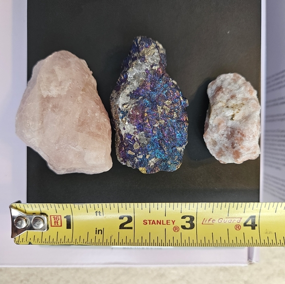 Raw Crystals Bundle peacock ore rose quartz - Picture 3 of 11